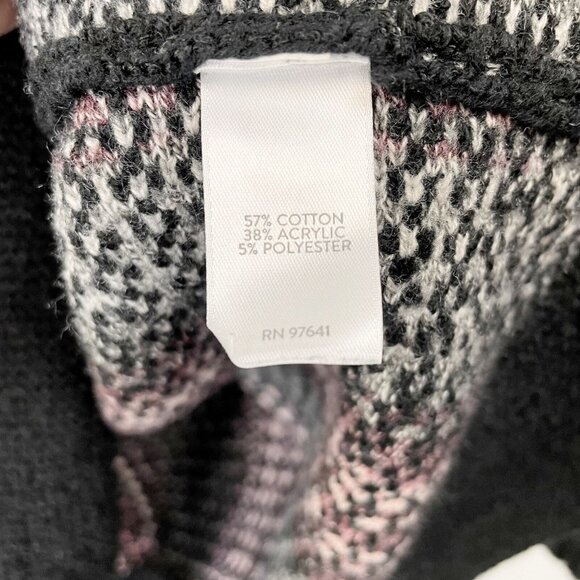 J. Jill Pure Jill Oversized Boxy Sweater XS/S Small Black Mock Neck Tunic - Picture 10 of 10